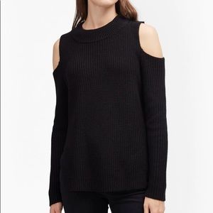 French Connection Cold Shoulder Black Knit Sweater